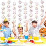 8 Pcs Baseball Garland Banner, Baseball Paper Cutouts Hanging Swirl, Sports Balls Hanging Decorations For Birthday Party Wedding Baby Shower Home Classroom Decor Favors