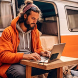 kwmobile 2X Elastane Sleeve Compatible with SanDisk Portable SSD, Samsung T7, Crucial X8, HDD Case - Stretchy Holder for External SSD - Black/Dark Blue