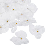 9Cm/3.5" Artificial Orchid Flower Heads, 20 Pack Silk Phalaenopsis Fake Butterfly Orchid Heads For Wedding Floral Bouquet Decor Diy Craft Making, Pure White