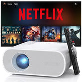 1500 Ansi Official Licensed Smart Projector, Compatible With Netflix, 4K Full Hd Home Theater Projector With Wifi And Bluetooth, Built-In Apps, Electric Focus Outdoor & Indoor Movie Projector