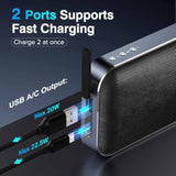 Portable Charger With Bluetooth Speaker, 22.5W Fast Charging Power Bank,Battery Pack With 2 Ouputs,Travel Phone Charger Compatible For Iphone Android Phones Etc