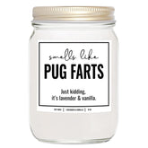 You Nique Designs Smells Like Pug Farts Soy Candle For Pug Lovers - 9Oz Gifts For Canine Lovers - Dog Farts Candle Funny Present, Pup Mom Gifts, Dog Themed (Lavender & Vanilla)