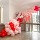 126Pcs Pink Rose Gold White Balloons Garland Arch Kit,With 18Inch 4D R