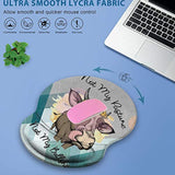 Ergonomic Mouse Pad With Wrist Support And Cup Coaster,Non-Slip Pu Base Ergonomic Design To Protect Your Wrist For Home Office Working Studying Easy Typing & Pain Relief(2 Pack - Funny Cow)