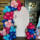 Blue & Hot Pink Balloon Arch Kit: Tropical Party Decor