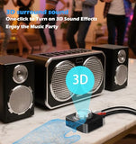 Bluetooth Receiver for Home Stereo, Bluetooth to RCA Adapter for Old Receiver with 3D Surround, Low Latency 3.5mm Audio Adapter for Old