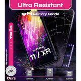 2-Pack iPhone 11 XR 6.1 Tempered Glass Screen Protector 9H Case Friendly