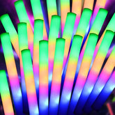 55 Pcs Led Foam Glow Sticks Bulk,Foam Light Up Sticks 3 Modes Of Color Flashing,Glow In The Dark Party Supplies For Birthday,Wedding,Raves,Carnival,New Year,Concert,Halloween Christmas