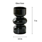 Artificial Flower In Black Glass Vase, Red Roses,Carnations, Orchids, Artificial Roses In Vase,11 X 11 X 16 Inches (Bgv-Red)
