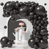 110pcs Black Balloons Kit Different Sizes 18 12 10 5 Inch for Party Decorations