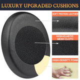 Earpads Replacement For Sennheiser Hd2.10 Hd2.20S Hd2.30G Hd2.30I Hd100 Headphones, Ear Pads Cushions With Soft Protein Leather And High-Density Memory Foam - Black