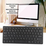 Wired Keyboard, Tt-A01 78 Keys Usb Keyboard Mute Ultra Thin Mini Russian/Frenc