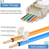 Rj45 Cat5 Cat6 Connectors Ends Pass Through Ethernet 8P8C Utp Network Plug For