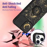 For Iphone 16 Pro Max Case - Women Girls Cute Phone Cover Girly Pretty Aesthetic Stars Sun Moon Unique Design With Camera Cover And Ring Stand Funda For Apple 16 Pro Max
