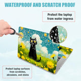 Oil Painting Cat Laptop Skin Stickers Cutable Universal Size Fits 12" 13" 13.3" 14" 15 Inch Laptop Cute Yellow Flower Removable Waterproof Notebook Art Decals Pc Protector Cover Sticker