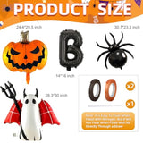 9Pc Halloween Foil Balloons – Ghost, Spider, Pumpkin & BOO Party Decorations