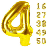 40 Inch Large 4 Balloon Numbers Gold Big Foil Number Balloons Giant Helium Happy 14Th 24Th Birthday Party Decorations For Man And Women, Huge Mylar Anniversary Party Supplies