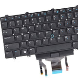 Backlight Keyboard Replacement With Pointer Compatible With Dell Education E5450 E5470 E5480 E7450 P40G E7470 E7480,Latitude 14 5480 5488 5490 5491 7480 7490 Series Laptop