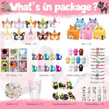 Cat Party Favors For Kids - Cat Themed Birthday Party Supplies Cat Toys Goodie Bag Stuffers Fillers