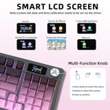 Kutethy Ky95 98% Wireless Mechanical Keyboard,Lcd Screen & Knob,Tri-Mode Bt5.0/2.4Ghz/Usb-C Hot Swappable Custom,Pre-Lubed Kailh Linear Switches,95 Keys Rgb Gaming Keyboard(Blackberry Gradient)