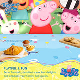 Officially Licensed Peppa Pig Birthday Decorations - Pack Of 2 Large Rectangular Tablecloth 54 X 108 Inches - Peppa Pig Party Supplies - Disposable Plastic Table Cover