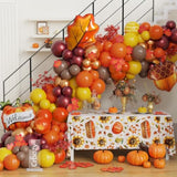 Fall Balloon Arch Kit: Thanksgiving Pumpkin & Leaf Garland