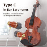 Kbear Kw1 Usb Type C Headphones In Ear Earphones With Mic And Volume Control,
