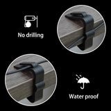 Christmas Light Clip Hook, Festive Light Hanger For Roof Gutter Fence Eaves, Weatherproof (Black30)