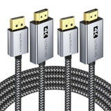 4K Displayport To Hdmi Cable Adapter 6Ft 2 Pack, [Aluminum Shell, Nylon Braide