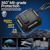 For Airpods 4 Case, Secure Lock Case Compatible With Apple Airpods 4Th Gen 2024 For Men Women, Shockproof Protective Cover With Cleaning Kit & Keychain, Ultra Slim, Anti-Scratch, Black