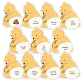 96Pcs Winnie Baby Shower Decorations, Winnie Baby Shower Games Scratch Off,Babe Party Game Gifts For Winners,Poop Scratch Off Lottery Tickets