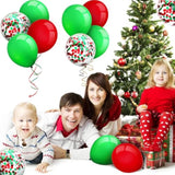 80 Piece 12 Inch Confetti Latex Balloons Event Party Supplies St Patrick'S Day 4Th July Labor Day Mardi Gras Wedding Birthday Baby Shower Balloons (Christmas Red, Christmas Green)