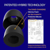 AirFoams Pro Universal Memory Foam Ear Tips with Silicone Shield Patented for Sony WF-1000XM5, WF-1000XM4, Powerbeats Pro 2, Beat Fit Pro, Beats Studio Buds Plus, Beats Flex. Replacement. (SML)