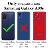 Compatible Phone Case For Samsung Galaxy A03S Case With Hd Screen Protector, Military Grade Protective Cases With Ring For Galaxy A03S (Red)