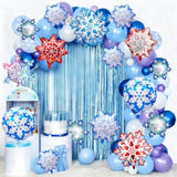 16Pcs Winter Snowflake Foil Balloons for Birthday Wedding Christmas Party