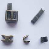 2 Sets Bronze #8 Metal Zipper Head Box Zipper Pull Replacements Zipper