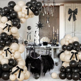 Black & Sand White Balloon Arch Kit: 141 Pcs Party Decor