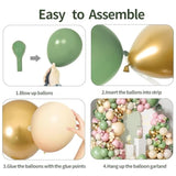 Sage Green & Pink Balloon Garland Kit – Baby Shower, Wedding, Birthday Party Décor