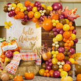 149PCS Fall Balloon Garland Arch Kit Burnt Orange Burgundy Brown Gold Decor