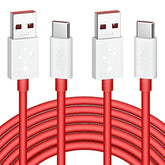 6Ft 2-Pack Usb Type C Cable For Oneplus 8 Pro, 80W 65W For Supervooc/Warp/Dash Charging Cable Rapid Data Syncing Fast Charger Usb C Cable For Oneplus 13 12 12R Open 11 10 8 7T Pro 7 6T, Red