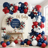 Red White and Navy Blue Balloon Arch Kit, Red White Blue Balloon Garland kit Different Size Balloons for Memorial Day 4th of July Patriotic Independence Veterans Day Baseball Birthday Party Decor