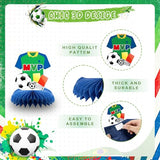 Soccer Honeycomb Centerpieces - 2026 Soccer Party Decorations, Soccer Table Centerpiece for 2026 Matches Party Supplies