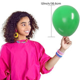 100pcs Green Balloons 12" Dark Emerald Lime Chrome Jungle Safari Party Decor