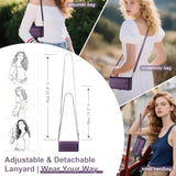 For Samsung Galaxy S25 Wallet Case With Card Holder, Shoulder And Wristlet Straps, Soft Pu Leather, Magnetic Snap, Flip Phone Case For Women Men For Samsung S25 Purple