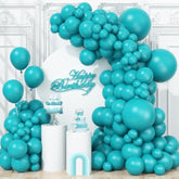 Peacock Blue Balloons Different Sizes, 123 Packs Mint Blue Balloon, Pack Of 18 12 10 5 Inch Teal Balloon Garland Arch Kit For Birthday Baby Shower Dolphin Mermaid Theme Party Decoration