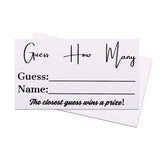 50Pcs Guess How Many Game Cards, Fun Baby Shower & Bridal Shower Activity Perfect For Candy Cookies Snack Guessing Games (2X3.5In)