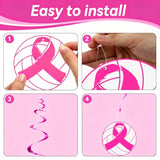 20Pcs Hot Pink Volleyball Party Decorations Volleyball Value Foil Swirl Ceiling Hanging Decor Pink Out Volleyball Ceiling Streamers Sport Theme Essentials for Breast Cancer Awareness Charity Events