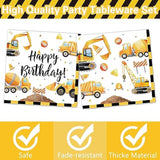 Construction Birthday Party Supplies Construction Theme Decorations Includes Plates, Cups, Napkins, Cutlery, Perfect For Boys Kids Birthday Party, Serves 24 Guests