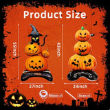 2Pc Large Halloween Foil Balloons – 43" Pumpkin & 27" Black Cat Decoration