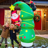 2025 Inflatables Christmas Tree 7Ft Christmas Tree Inflatable Outdoor Decor Combined With Santa Penguin Xmas Tree Blow U